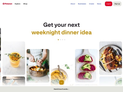 Скриншот сайта pinterest.com
