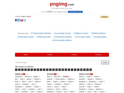 Скриншот сайта pngimg.com