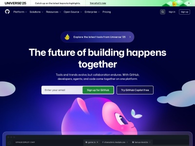 Скриншот сайта github.com
