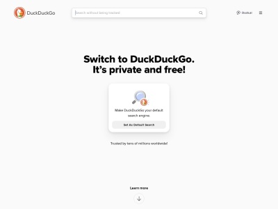 Скриншот сайта duckduckgo.com
